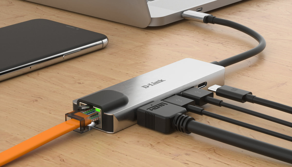 D-Link DUB-M520 laptop-dockingstation & portreplikator Kabelgebunden Thunderbolt 3 Aluminium