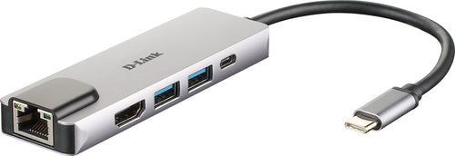 D-Link DUB-M520 laptop-dockingstation & portreplikator Kabelgebunden Thunderbolt 3 Aluminium