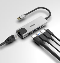 D-Link DUB-M520 laptop-dockingstation & portreplikator Kabelgebunden Thunderbolt 3 Aluminium