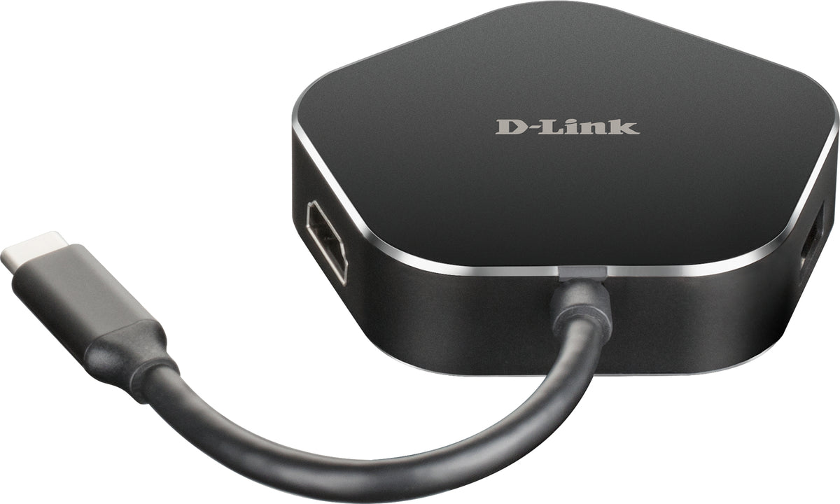 D-Link DUB-M420 laptop-dockingstation & portreplikator Kabelgebunden Thunderbolt 3 Aluminium, Schwarz