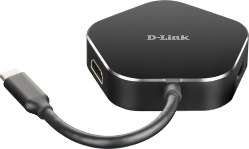 D-Link DUB-M420 laptop-dockingstation & portreplikator Kabelgebunden Thunderbolt 3 Aluminium, Schwarz
