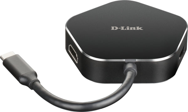 D-Link DUB-M420 laptop-dockingstation & portreplikator Kabelgebunden Thunderbolt 3 Aluminium, Schwarz