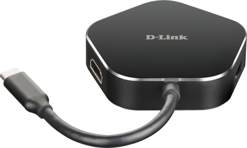 D-Link DUB-M420 laptop-dockingstation & portreplikator Kabelgebunden Thunderbolt 3 Aluminium, Schwarz