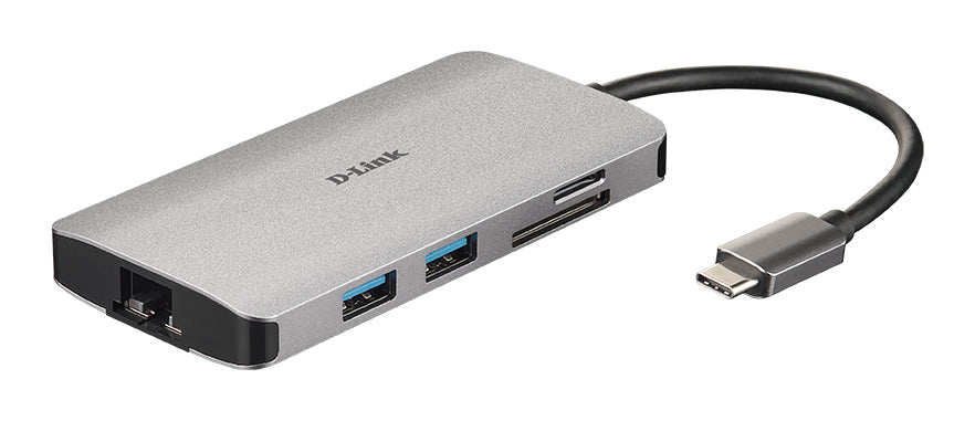 D-Link DUB-M810 laptop-dockingstation & portreplikator Kabelgebunden USB 3.2 Gen 1 (3.1 Gen 1) Type-C Aluminium