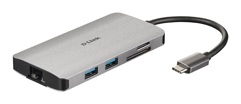 D-Link DUB-M810 laptop-dockingstation & portreplikator Kabelgebunden USB 3.2 Gen 1 (3.1 Gen 1) Type-C Aluminium