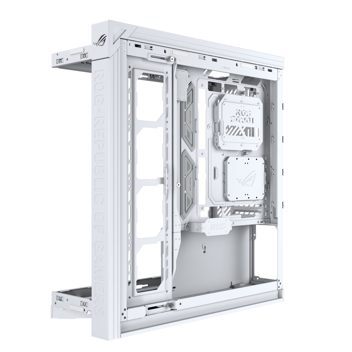 ASUS ROG CRONOX GR801 CURVE TG ARGB WHITE Midi Tower Weiß
