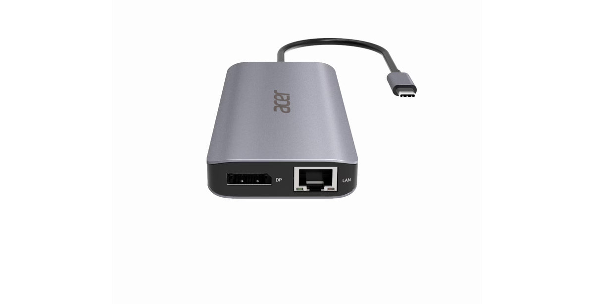 Acer 12-in-1 Type-C Dongle Kabelgebunden USB 3.2 Gen 1 (3.1 Gen 1) Type-C Silber