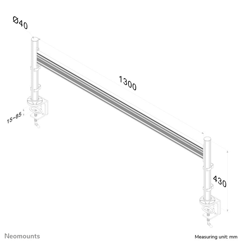 Neomounts FPMA-DTB100 Toolbar-Tischschiene 10-24"