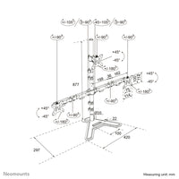 Neomounts DS45-600BL2-1 Monitorständer für drei Bildschirme 10-32"