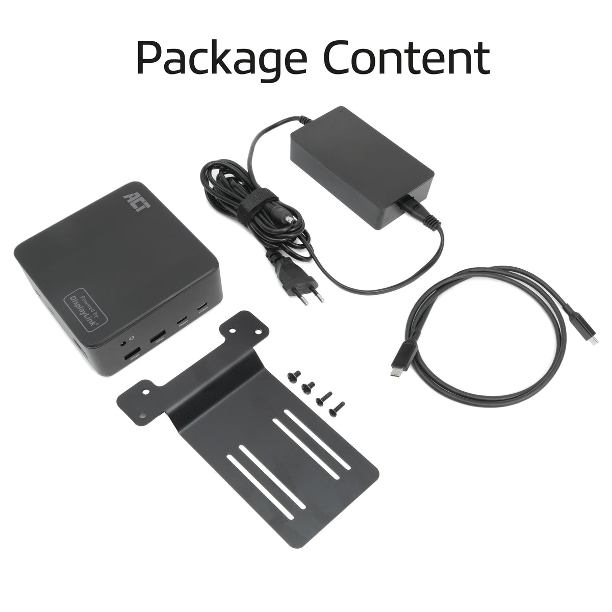 ACT Universelle USB-C-Dockingstation 4K, für 3 HDMI-/DisplayPort-Monitore, DisplayLink
