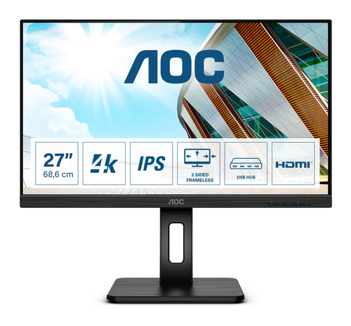 AOC P2 U27P2 Computerbildschirm 68,6 cm (27") 3840 x 2160 Pixel 4K Ultra HD LED Schwarz