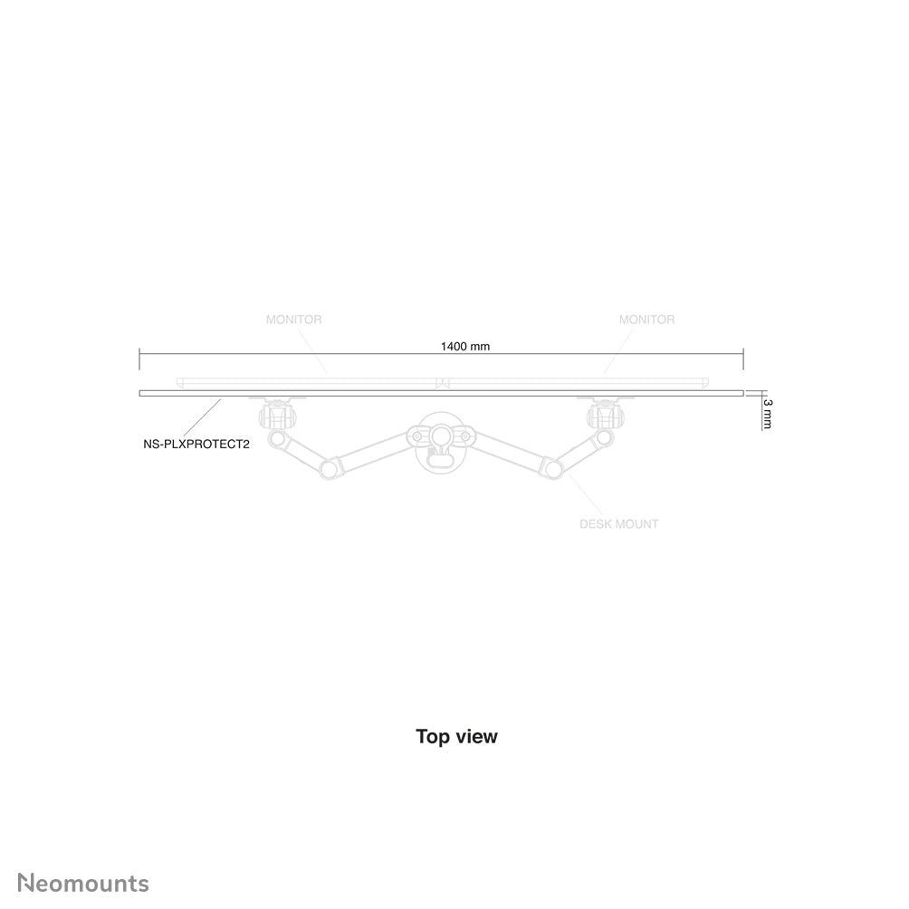 Neomounts Transparente Schutzscheibe