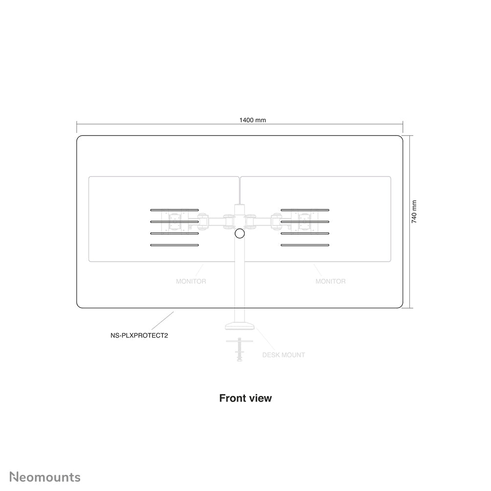 Neomounts Transparente Schutzscheibe