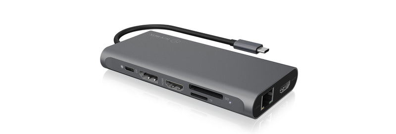 ICY BOX IB-DK4050-CPD, 12 in 1 USB Type-C® Notebook DockingStationk 2x HDMI 4K60Hz, 1x DP 4k60Hz