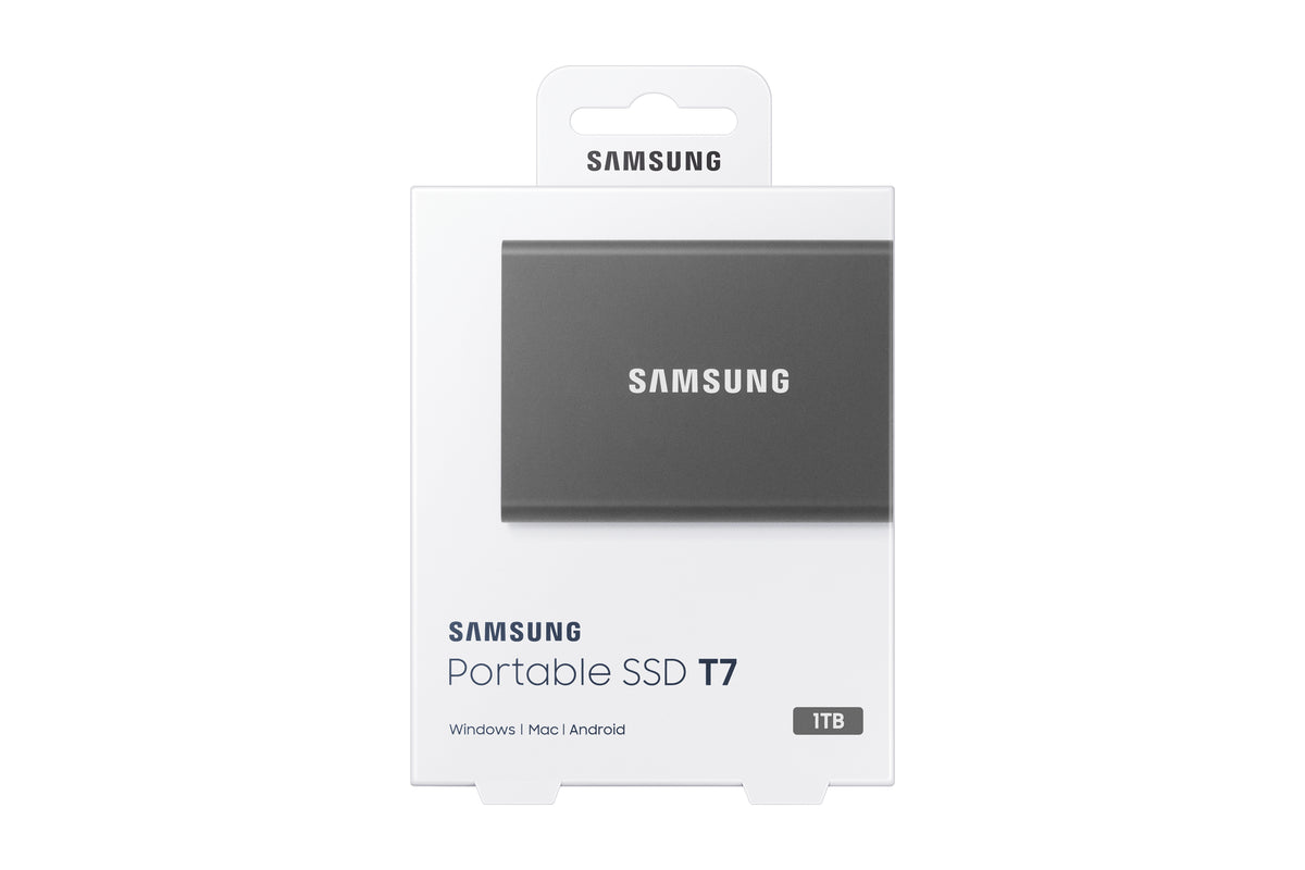 Samsung Portable SSD T7 1 TB USB Typ-C 3.2 Gen 2 (3.1 Gen 2) Grau