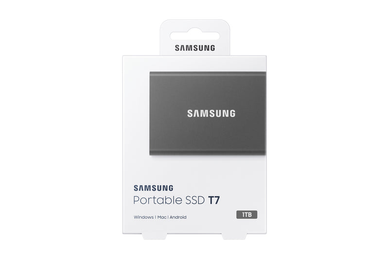 Samsung Portable SSD T7 1 TB USB Typ-C 3.2 Gen 2 (3.1 Gen 2) Grau