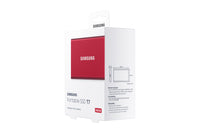 Samsung Portable SSD T7 500 GB USB Typ-C 3.2 Gen 2 (3.1 Gen 2) Rot
