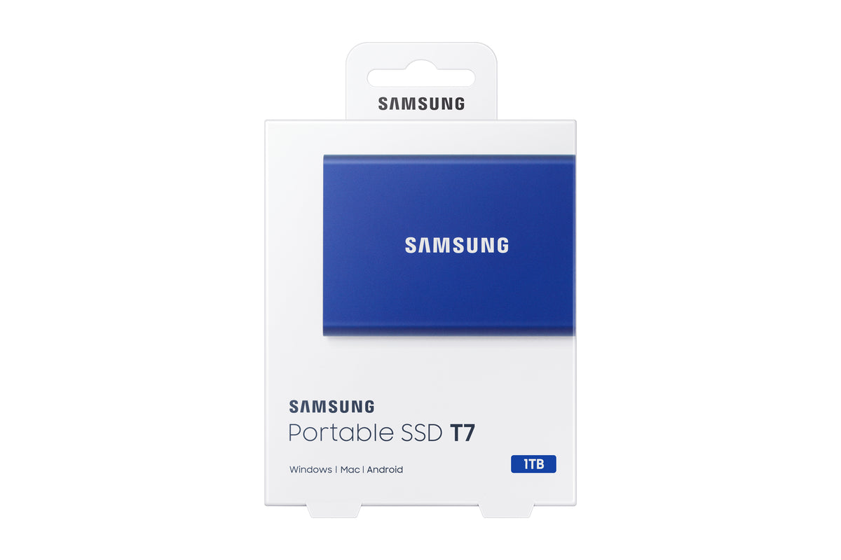 Samsung Portable SSD T7 1 TB USB Typ-C 3.2 Gen 2 (3.1 Gen 2) Blau