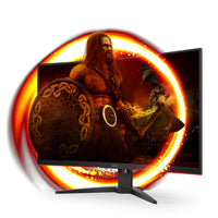 AOC G2 CQ32G2SE/BK Computerbildschirm 80 cm (31.5") 2560 x 1440 Pixel 2K Ultra HD LED Schwarz, Rot