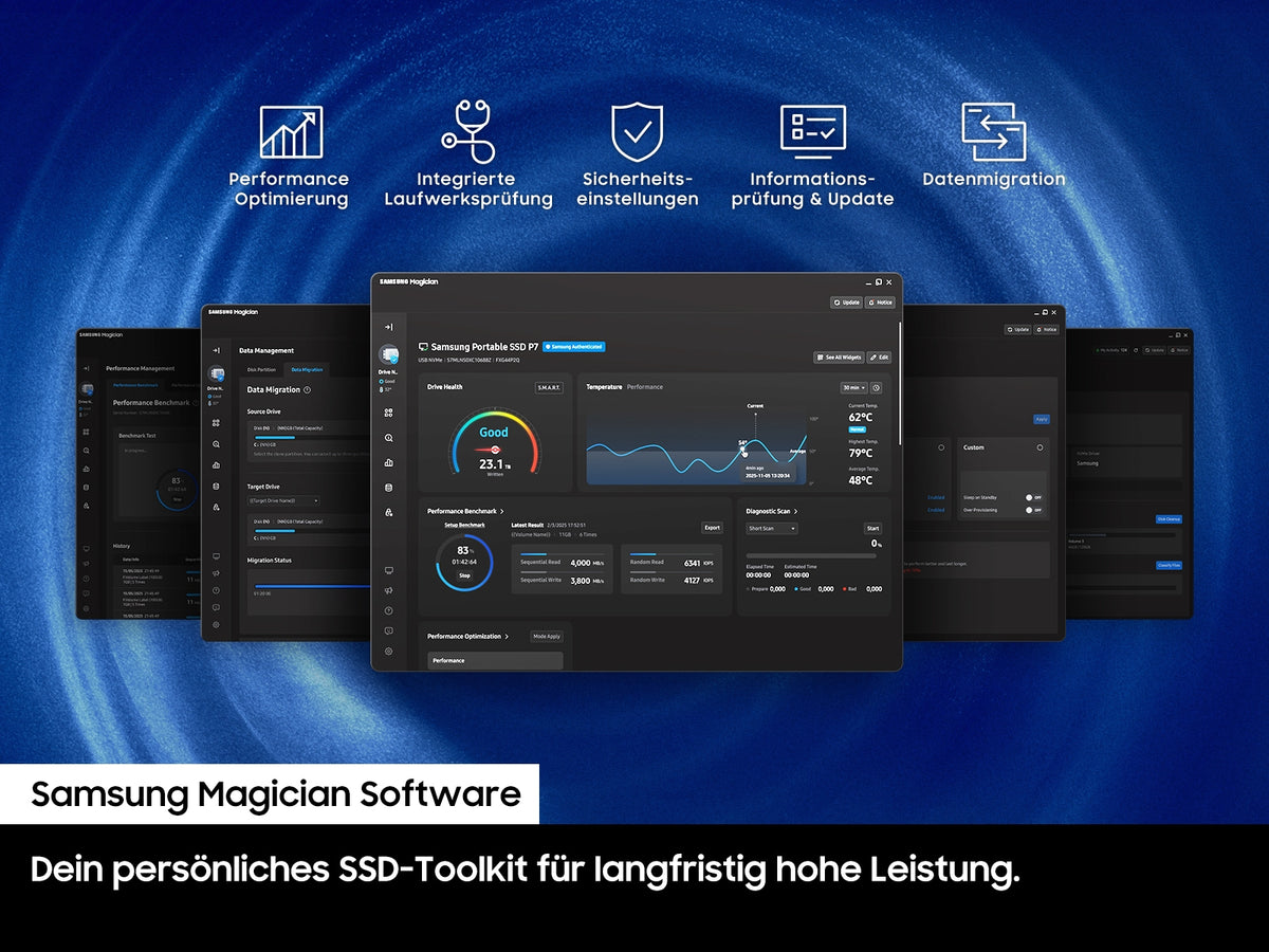 Samsung Portable SSD P7 USB4 Gen 3x2 - 2 TB