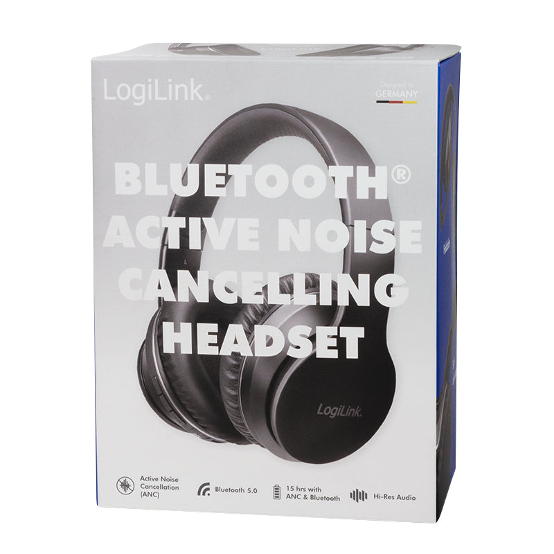 LogiLink BT0053 Kopfhörer & Headset Kabellos Kopfband Musik Bluetooth Schwarz