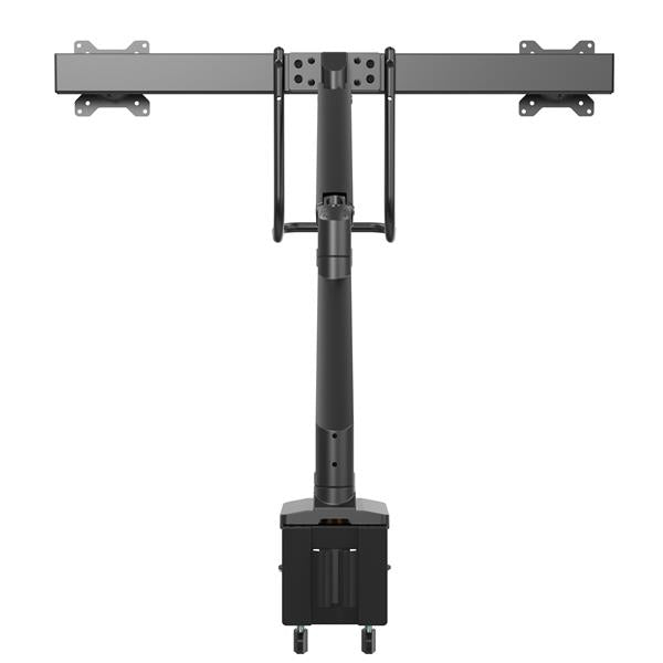 StarTech.com Dual-Monitorarm - Ergonomische Halterung für VESA-Bildschirme bis 32" (8kg) - Griff für Synchronisierte Einstellung - Höhenverstellbar - Tischklemme/Tischlochmontage