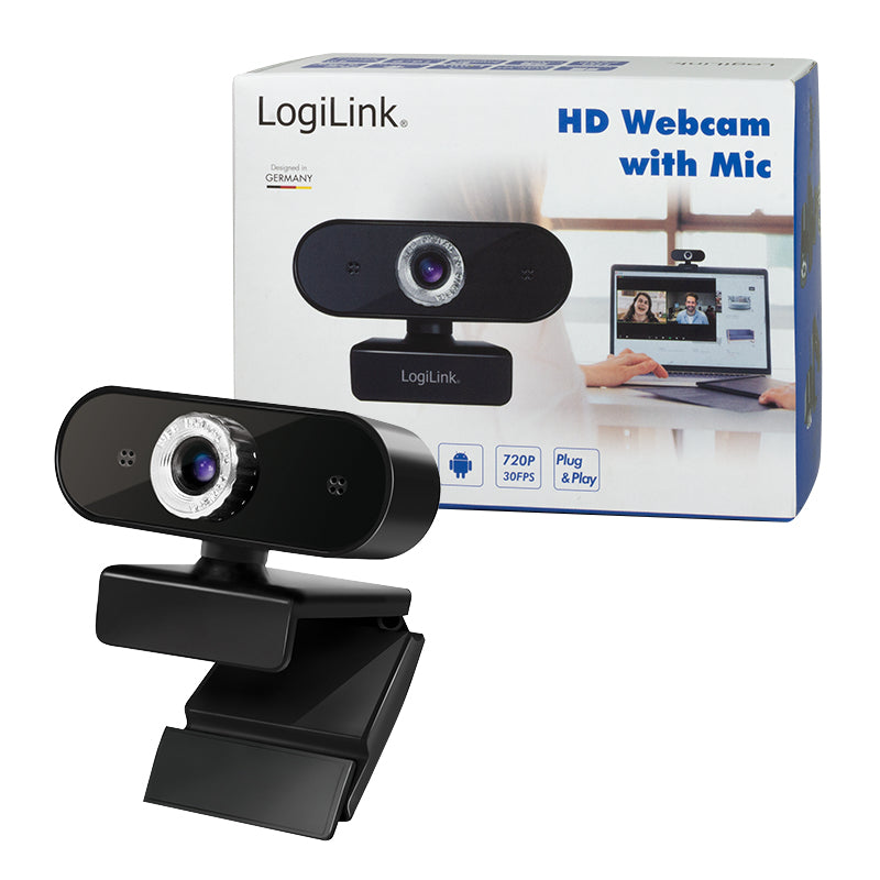 LogiLink UA0368 Webcam 1280 x 720 Pixel USB 2.0 Schwarz