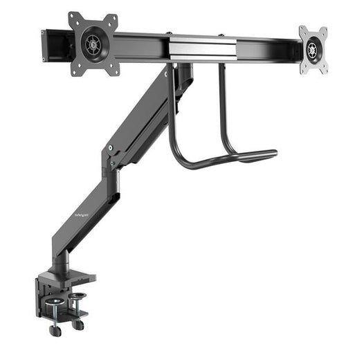StarTech.com Dual-Monitorarm - Ergonomische Halterung für VESA-Bildschirme bis 32" (8kg) - Griff für Synchronisierte Einstellung - Höhenverstellbar - Tischklemme/Tischlochmontage
