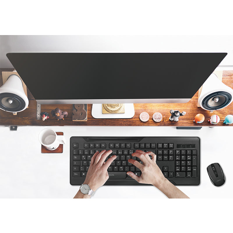 LogiLink ID0194 Tastatur Maus enthalten RF Wireless Schwarz