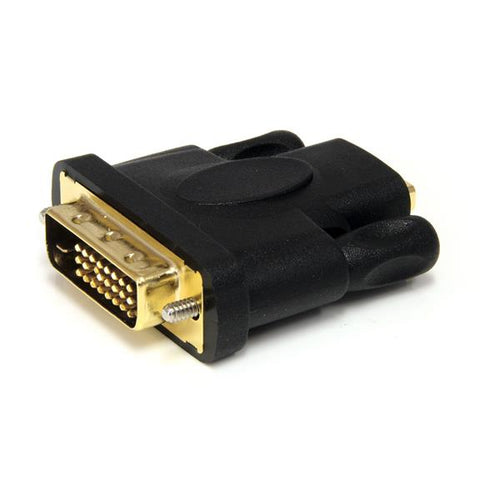 StarTech HDMI auf DVI-D Video-Kabeladapter F/M Adapter und Konverter – goldbeschichteter Stecker, schwarze Bauweise, HDMI-Quelle zu DVI-D-Monitor HDMIDVIFM