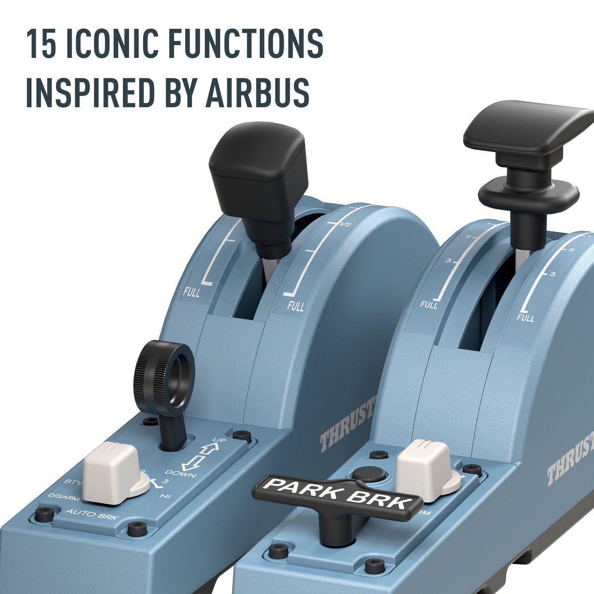 Thrustmaster TCA Quadrant Add-On Airbus Edition Blau Flugsimulation Analog / Digital PC