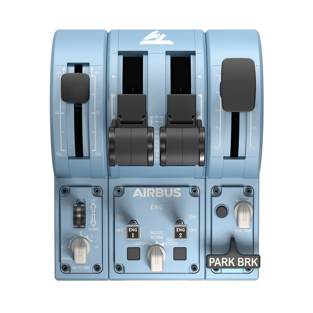 Thrustmaster TCA Quadrant Add-On Airbus Edition Blau Flugsimulation Analog / Digital PC