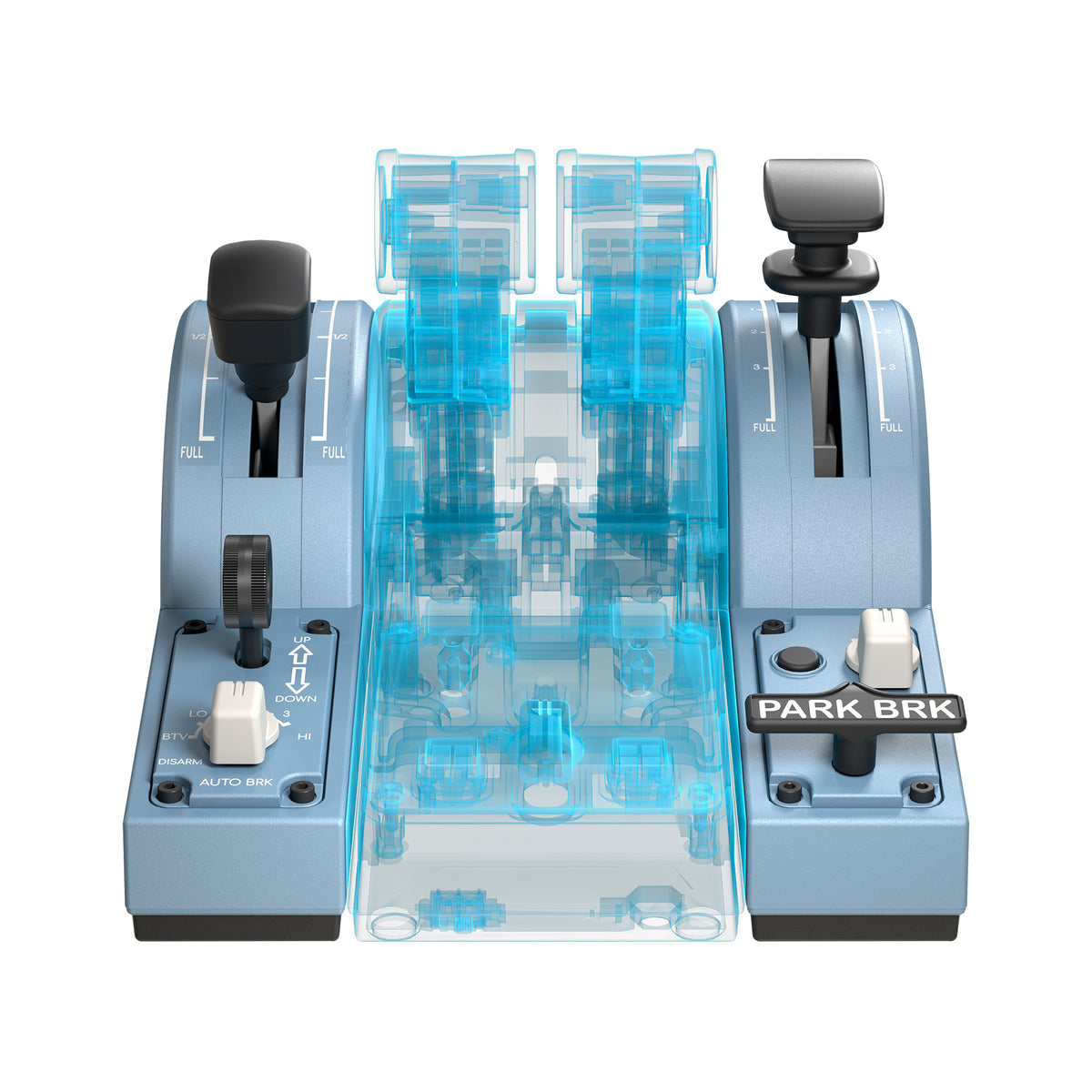 Thrustmaster TCA Quadrant Add-On Airbus Edition Blau Flugsimulation Analog / Digital PC