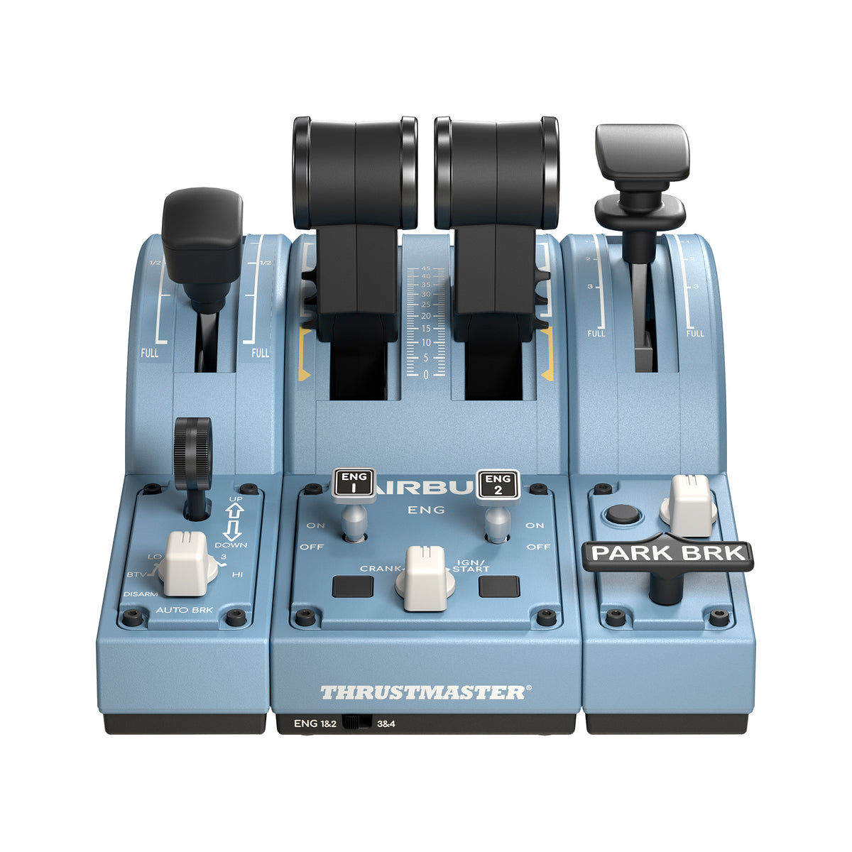 Thrustmaster TCA Quadrant Add-On Airbus Edition Blau Flugsimulation Analog / Digital PC