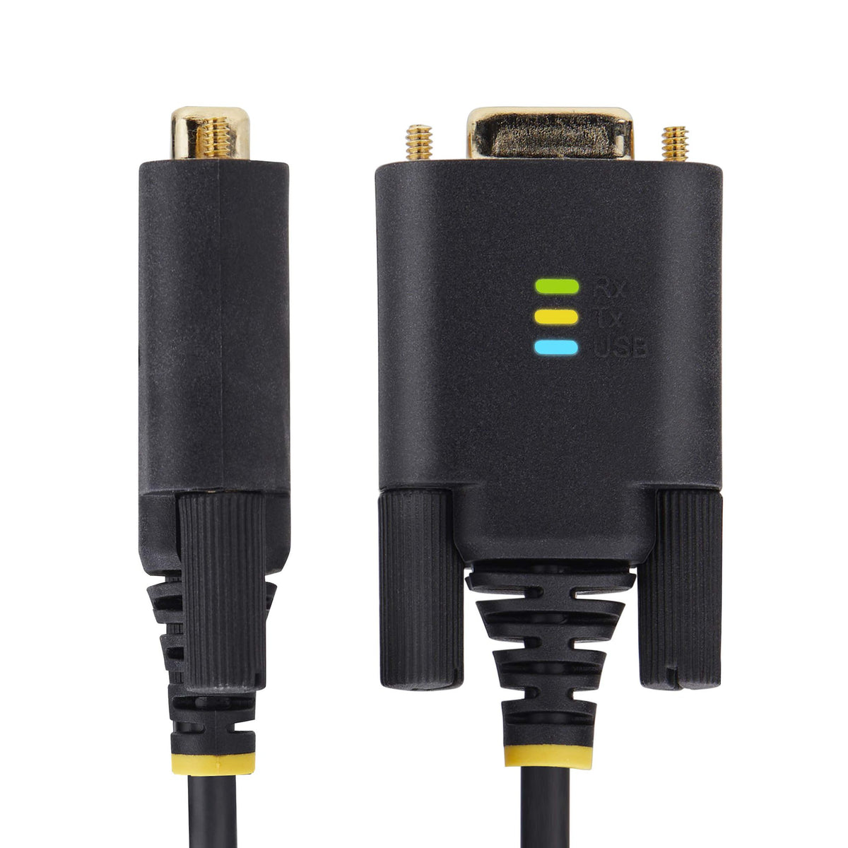 StarTech.com 2m USB Seriell Adapterkabel, USB-A auf DB9 RS232, FTDI, COM Retention, LED, wechselbare DB9 Schrauben und Muttern, ESD-Schutz, Windows, macOS und Linux