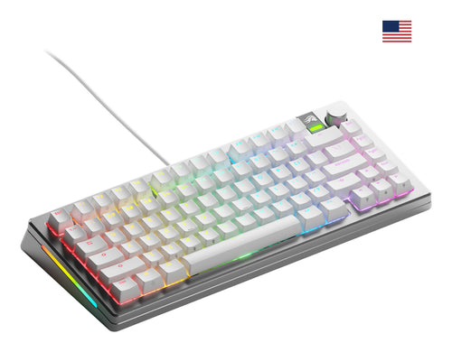 Glorious Gaming GMMK 3 PRO 75% Prebuilt Tastatur USB QWERTY US Englisch Silber