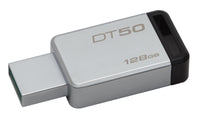 Kingston Technology DataTraveler 50 128GB USB-Stick USB Typ-A 3.2 Gen 1 (3.1 Gen 1) Schwarz, Silber