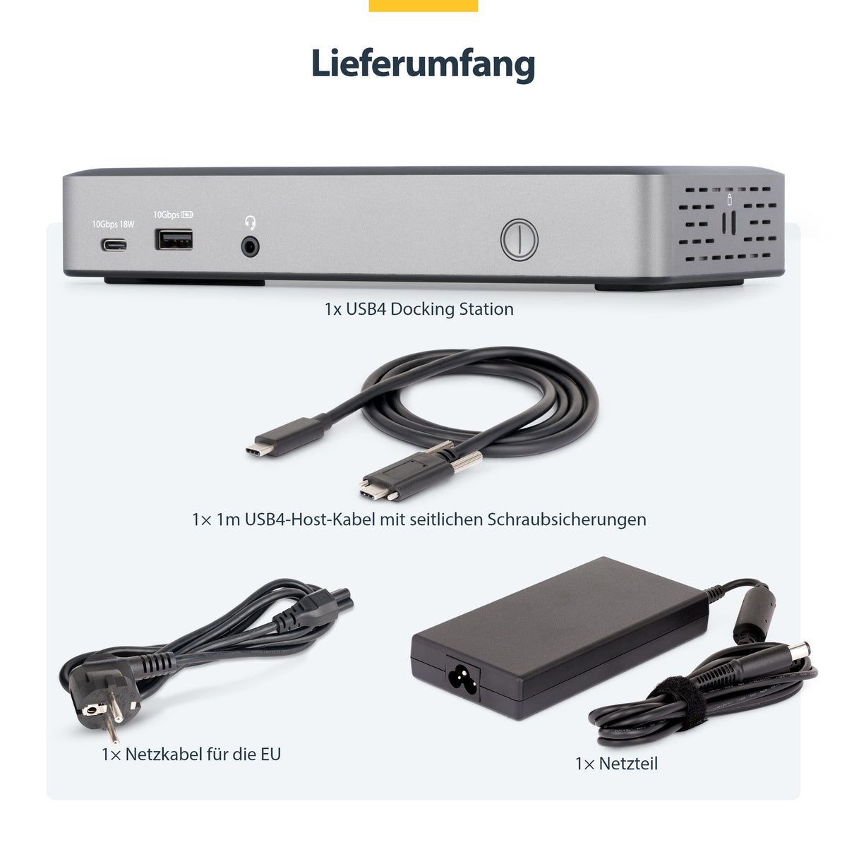 StarTech.com USB-C-Dockingstation(USB4), Dreifach 4K60Hz-Monitore DisplayPort oder HDMI, 100W Laptop-Ladung, 2,5GbE, Notebook Dock, Thunderbolt 4, Nicht für macOS, Treiberlos