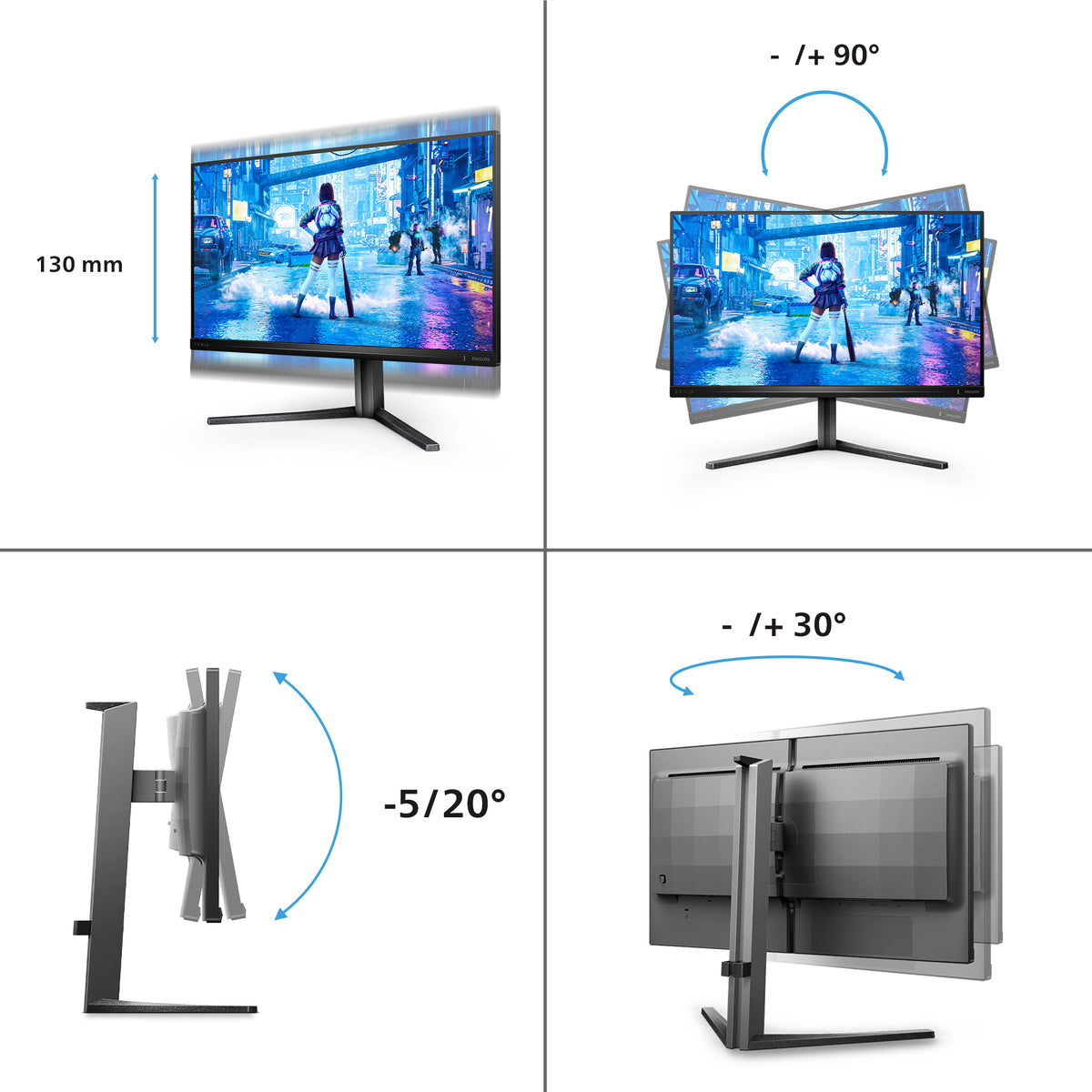 Philips Evnia 5000 25M2N5200U/00 Computerbildschirm 62,2 cm (24.5") 1920 x 1080 Pixel Full HD LCD Grau
