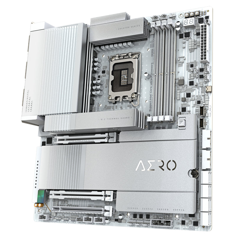 GIGABYTE Z890 AERO D Motherboard - Unterstützt Intel Core Ultra (Serie 2) CPUs, 16+1+2 Phasen VRM, bis zu 9500MHz DDR5 (OC), PCIe 5.0 M.2, Wi-Fi 7, Thunderbolt 5