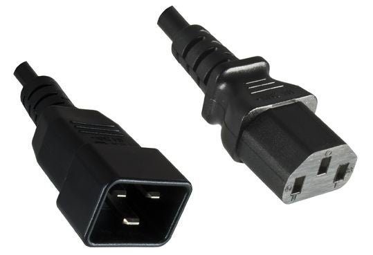 Microconnect PE030605 Stromkabel Schwarz 0,5 m C13-Koppler C20-Koppler