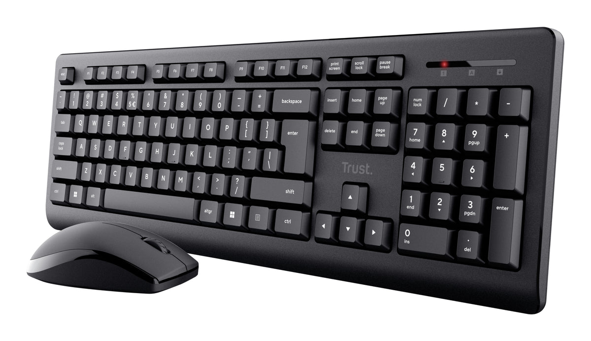 Trust Primo Clavier Souris inclus Bureau Sans fil RF QWERTZ Allemand Noir