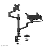 Neomounts DS20-425BL2 Monitorarm mit Laptop-Halterung 17-27" - platzsparend
