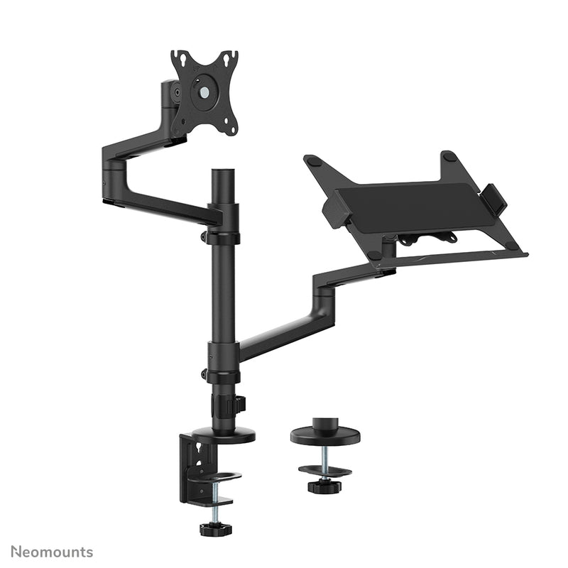 Neomounts DS20-425BL2 Monitorarm mit Laptop-Halterung 17-27" - platzsparend