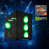 ERAZER Tank X15 (MD 340129) AMD Ryzen™ 7 7800X3D 32 GB DDR5-SDRAM 2 TB SSD NVIDIA GeForce RTX 5070 Windows 11 Home Tower PC Schwarz