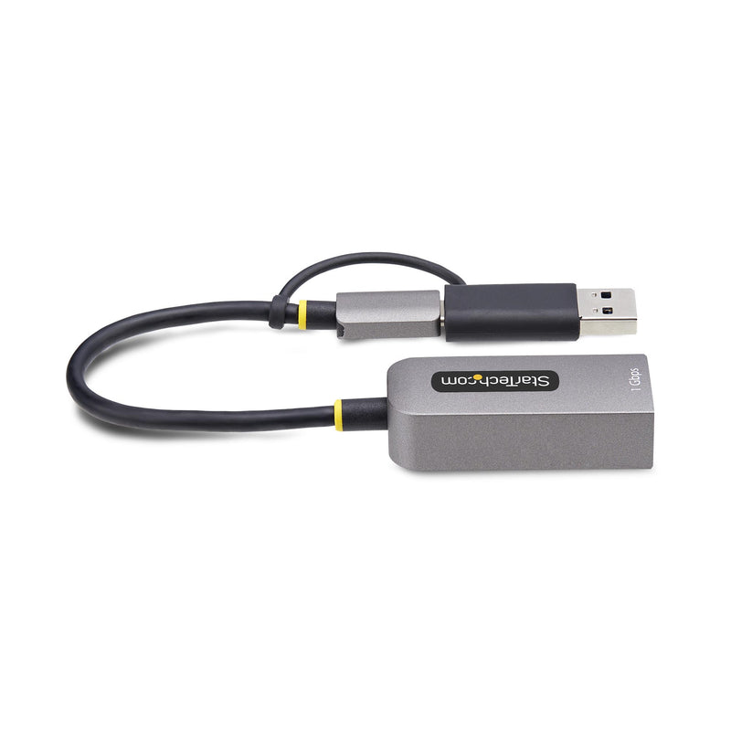StarTech.com USB-C Ethernet Adapter mit USB-A Dongle, 10/100/1000Mbps, 15cm Kabel, USB 3.0 Gigabit Adapter, USB Ethernet Adapter-LAN Adapter,Windows/macOS/Linux/iOS/ChromeOS