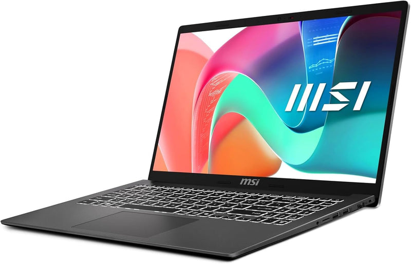 MSI Modern 15 F13MG-802 Intel® Core™ i5 i5-1334U Laptop 39,6 cm (15.6") Full HD 16 GB DDR4-SDRAM 512 GB SSD Wi-Fi 6E (802.11ax) Windows 11 Home Grau
