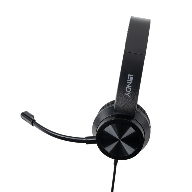 Lindy 20439 Kopfhörer & Headset Kabelgebunden Kopfband Büro/Callcenter USB Typ-C Schwarz