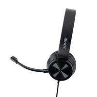Lindy 20439 Kopfhörer & Headset Kabelgebunden Kopfband Büro/Callcenter USB Typ-C Schwarz