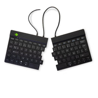 R-Go Tools Ergonomische Tastatur R-Go Split Break v2 mit Pausensoftware, geteilte Tastatur, AZERTY (BE), Kabelgebunden, Schwarz